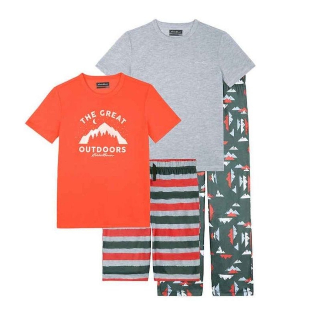 Small 7/8, Eddie Bauer Youth 4-piece Sleepwear Set